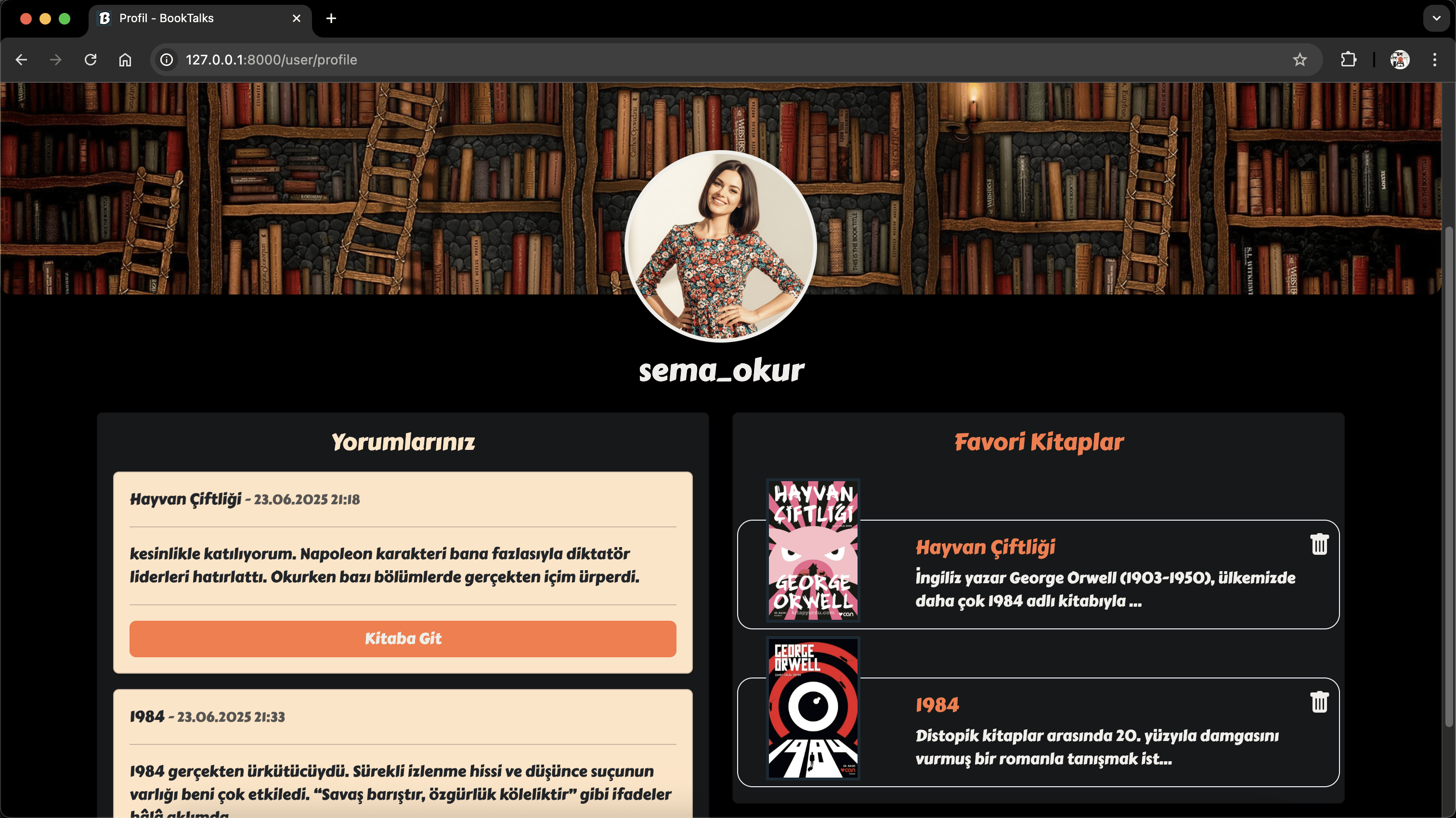 Profil sayfası
